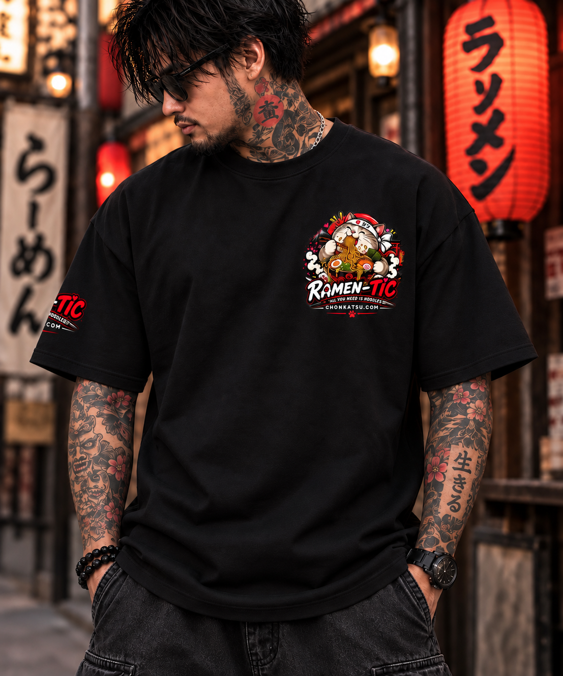 Ramen-Tic: For the Love of Noodles Oversized T-Shirt