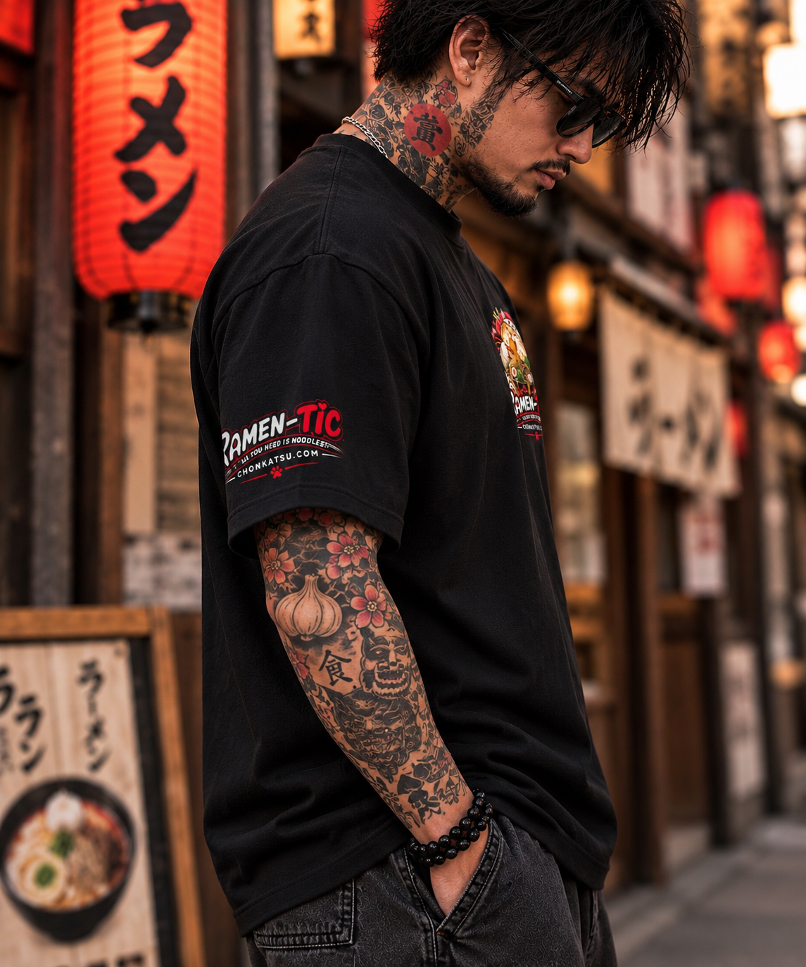Ramen-Tic: For the Love of Noodles Oversized T-Shirt